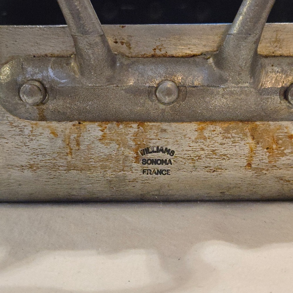 VTG Williams Sonoma Aluminum Roaster Pan French Cookware Silver Riveted Handles - Picture 7 of 8